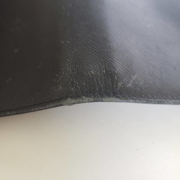 Prada Mens Bifold Wallet Black Leather Card Bill Coin Holder Made in Italy Mediu - Picture 14 of 15